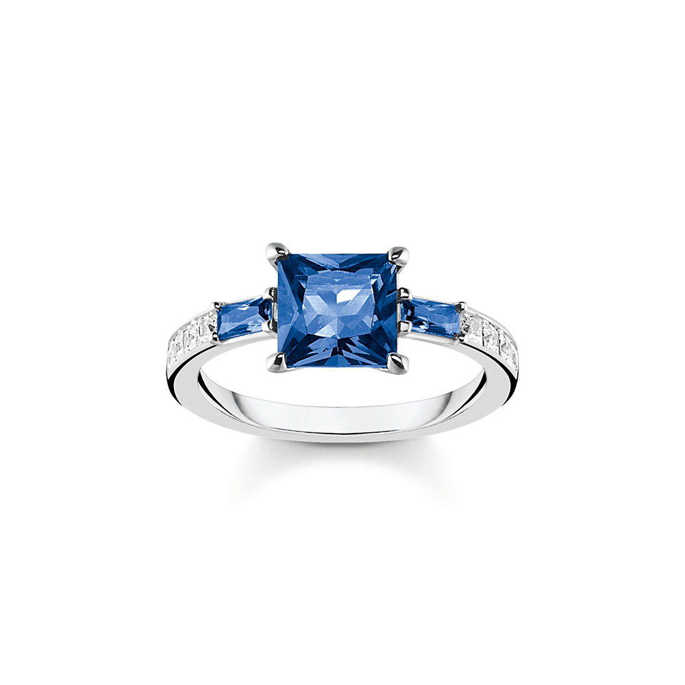 Thomas Sabo Ocean Vibes Ring mit blauen und weissen Steinen silber TR2380-166-1 bei Juwelier am Schloss in Schwetzingen Baden-Württemberg