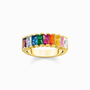 Thomas Sabo Rainbow Heritage Ring bunte Steine gold TR2404-996-7 bei Juwelier am Schloss in Schwetzingen Baden-Württemberg