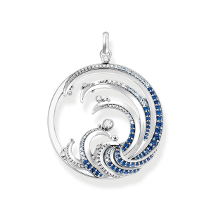 Thomas Sabo Ocean Vibes Anhänger Welle mit blauen Steinen PE930-644-1 bei Juwelier am Schloss in Schwetzingen Baden-Württemberg