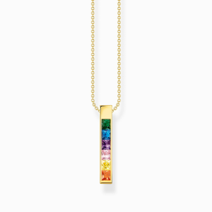 Thomas Sabo Rainbow Heritage Kette mit bunten Steinen vergoldet KE2113-971-7 bei Juwelier am Schloss in Schwetzingen Baden-Württemberg