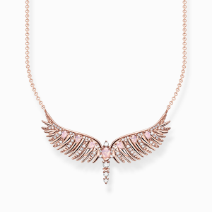 Thomas Sabo Rising Phoenix Kette Phönix-Flügel mit rosa Steinen roségold KE2167-323-9 bei Juwelier am Schloss in Schwetzingen Baden-Württemberg