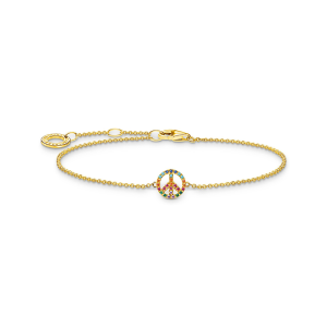 Thomas Sabo Charm Club Armband Peace mit bunten Steinen gold A2083-488-7 bei Juwelier am Schloss in Schwetzingen Baden-Württemberg