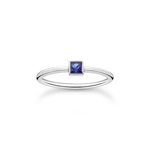 Thomas Sabo Charm Club Ring mit blauem Stein silber TR2395-699-32 bei Juwelier am Schloss in Schwetzingen Baden-Württemberg