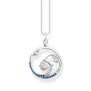 Thomas Sabo Ocean Vibes Kette Welle mit blauen Steinen KE2143-644-1 bei Juwelier am Schloss in Schwetzingen Baden-Württemberg