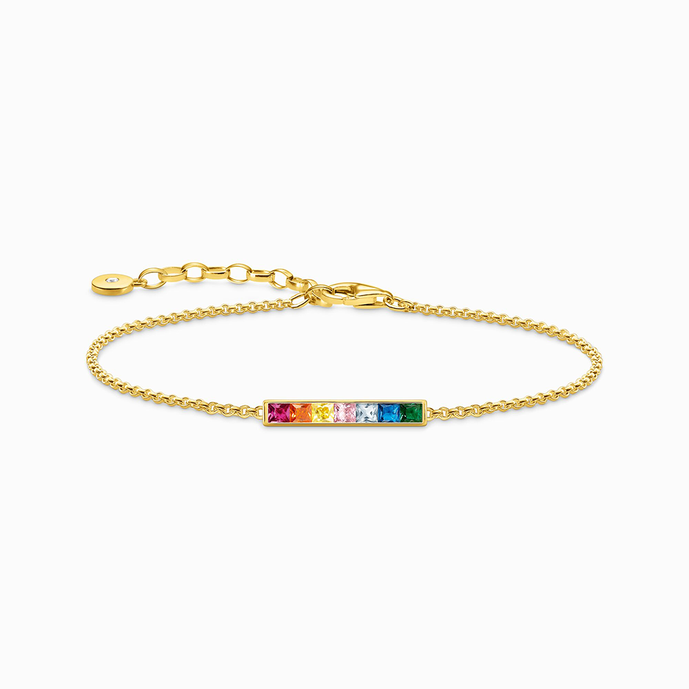 Thomas Sabo Rainbow Heritage Armband bunte Steine gold A2068-996-7 bei Juwelier am Schloss in Schwetzingen Baden-Württemberg