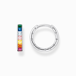 Thomas Sabo Rainbow Heritage Creolen mit bunten Steinen Pavé Silber CR668-477-7 bei Juwelier am Schloss in Schwetzingen Baden-Württemberg