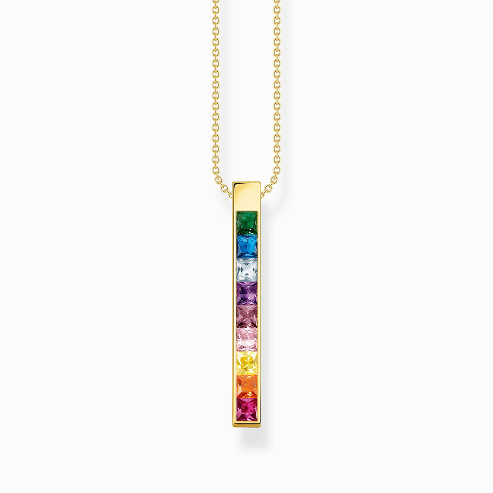 Thomas Sabo Rainbow Heritage Kette bunte Steine gold KE2146-996-7 bei Juwelier am Schloss in Schwetzingen Baden-Württemberg