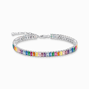 Thomas Sabo Rainbow Heritage Tennisarmband mit bunten Steinen Silber A2030-073-7 bei Juwelier am Schloss in Schwetzingen Baden-Württemberg