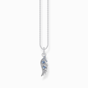 Thomas Sabo Rising Phoenix Kette Phönix-Flügel mit blauen Steinen silber KE2168-644-1 bei Juwelier am Schloss in Schwetzingen Baden-Württemberg