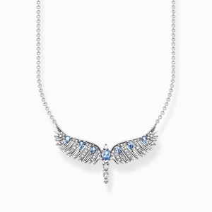 Thomas Sabo Rising Phoenix Kette Phönix-Flügel mit blauen Steinen silber KE2169-644-1 bei Juwelier am Schloss in Schwetzingen Baden-Württemberg