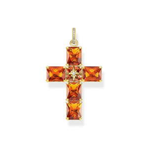 Thomas Sabo Sparkling Heitage Anhänger Kreuz orange Steine PE880-971-8 bei Juwelier am Schloss in Schwetzingen Baden-Württemberg