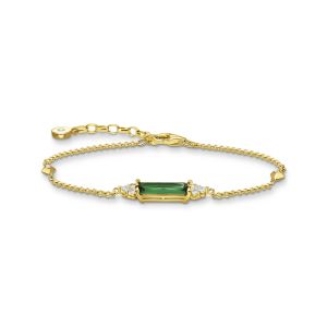 Thomas Sabo Sparkling Heitage Armband grüner Stein gold A2018-971-6 bei Juwelier am Schloss in Schwetzingen Baden-Württemberg