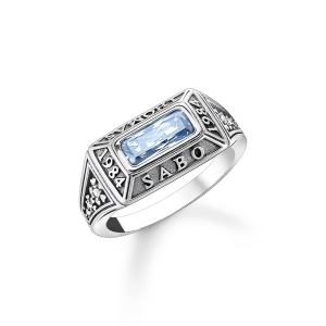 Thomas Sabo Sparkling Heitage Ring College Ring blauer Stein TR2340-644-31 bei Juwelier am Schloss in Schwetzingen Baden-Württemberg