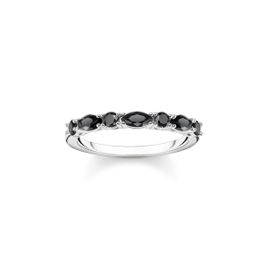 Thomas Sabo Sparkling Heitage Ring schwarze Steine silber TR2341-051-11 bei Juwelier am Schloss in Schwetzingen Baden-Württemberg