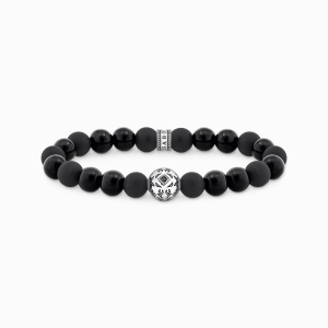 Thomas Sabo Sterling Silver Beads-Armband aus Obsidian Silber geschwärzt A2145-705-11 bei Juwelier am Schloss in Schwetzingen Baden-Württemberg