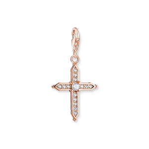 Thomas Sabo Charm Club Charm-Anhänger Kreuz mit weißen Steinen roségold 1913-416-14 bei Juwelier am Schloss in Schwetzingen Baden-Württemberg