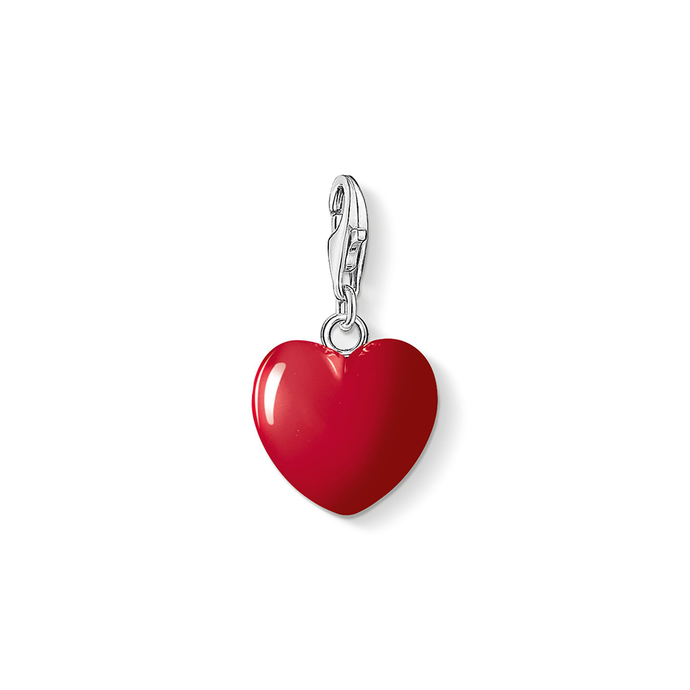 Thomas Sabo Charm Club Charm-Anhänger rotes Herz silber 0016-007-10 bei Juwelier am Schloss in Schwetzingen Baden-Württemberg