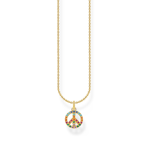 Thomas Sabo Charm Club Kette Peace mit bunten Steinen gold KE2175-488-7 bei Juwelier am Schloss in Schwetzingen Baden-Württemberg