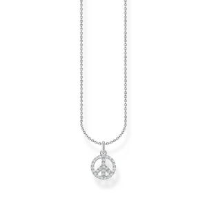 Thomas Sabo Charm Club Kette Peace mit weißen Steinen silber KE2175-051-14 bei Juwelier am Schloss in Schwetzingen Baden-Württemberg