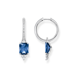 Thomas Sabo Ocean Vibes Creolen mit blauem Stein CR684-166-1 bei Juwelier am Schloss in Schwetzingen Baden-Württemberg