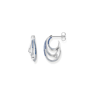 Thomas Sabo Ocean Vibes Creolen Welle mit blauen Steinen H2230-644-1 bei Juwelier am Schloss in Schwetzingen Baden-Württemberg