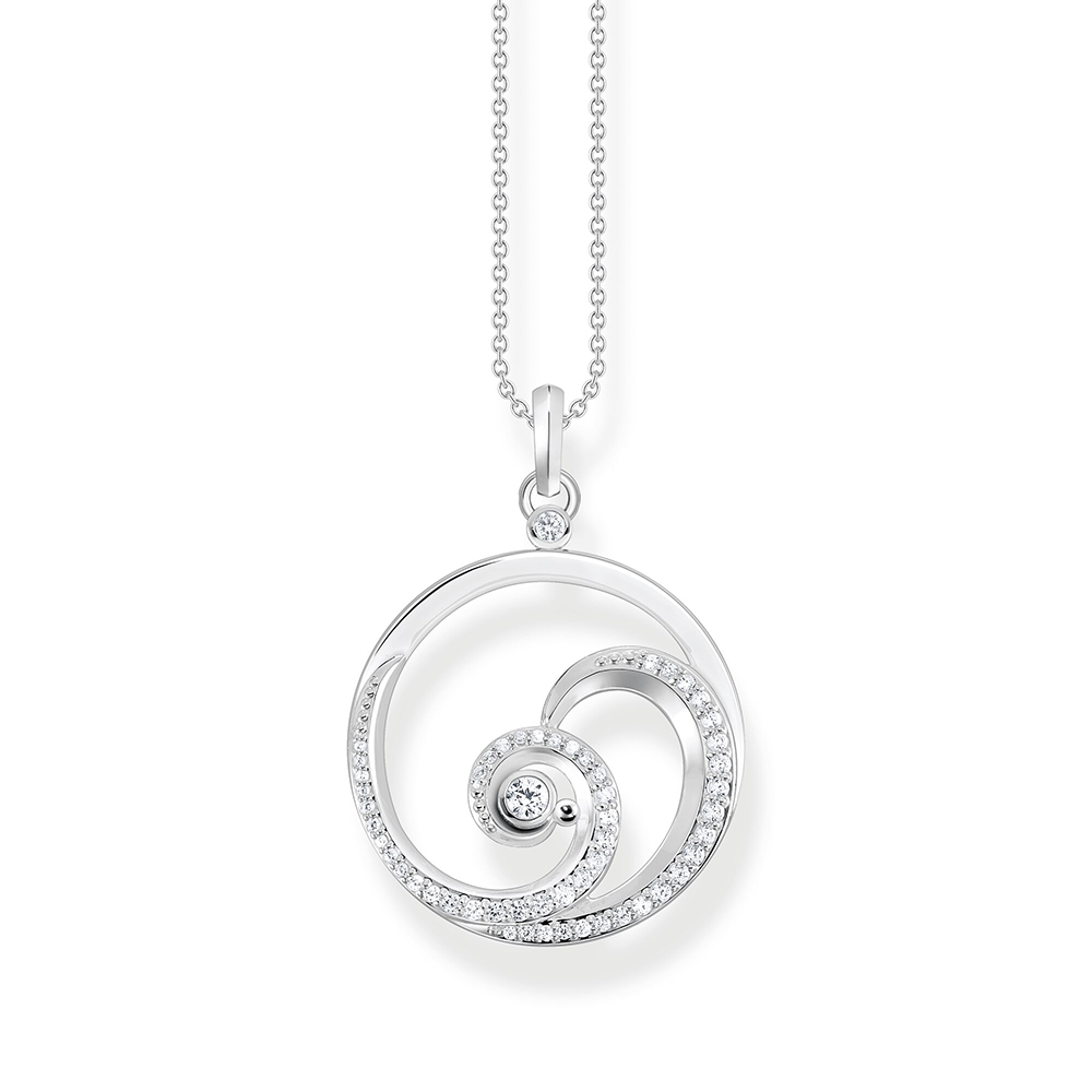 Thomas Sabo Ocean Vibes Kette Welle mit weißen Steinen KE2143-051-14 bei Juwelier am Schloss in Schwetzingen Baden-Württemberg