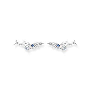 Thomas Sabo Ocean Vibes Ohrringe Ear Climber Delfine mit blauen Steinen H2232-644-1 bei Juwelier am Schloss in Schwetzingen Baden-Württemberg