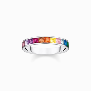 Thomas Sabo Rainbow Heritage Ring bunte Steine silber TR2403-477-7 bei Juwelier am Schloss in Schwetzingen Baden-Württemberg