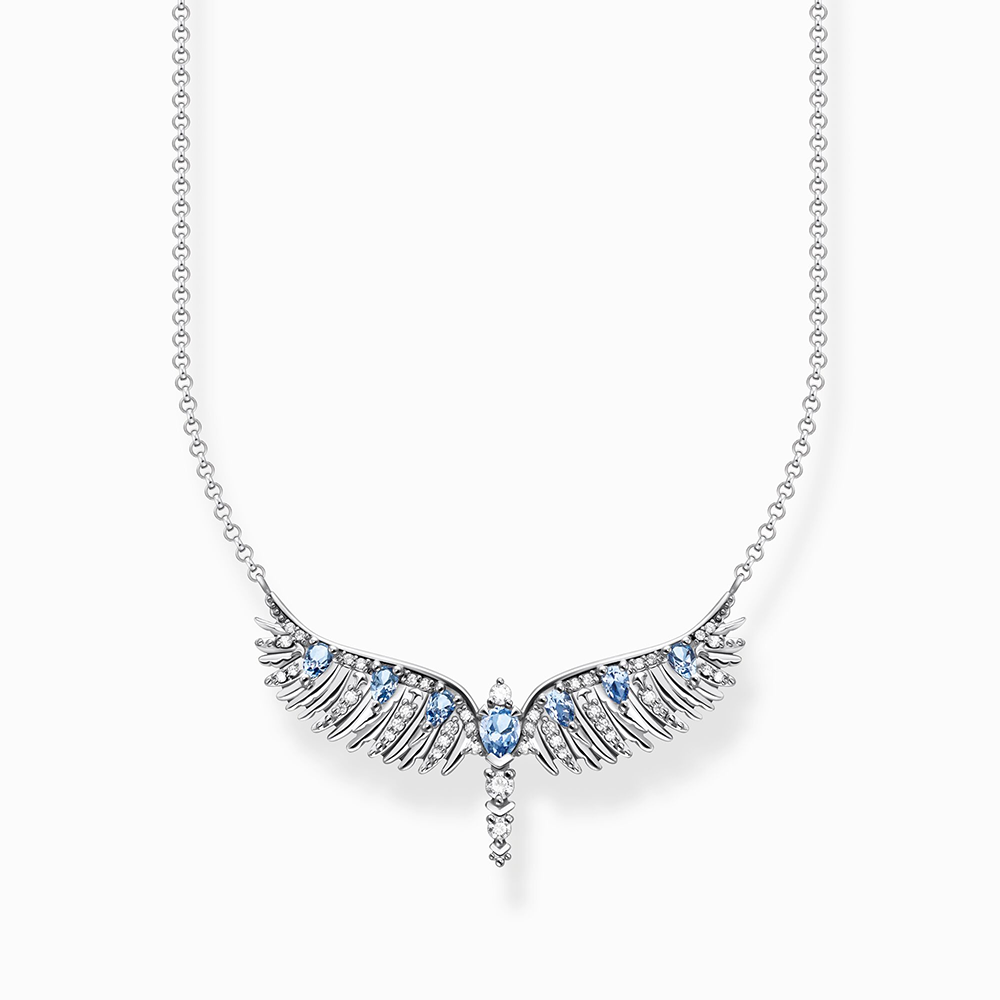 Thomas Sabo Rising Phoenix Kette Phönix-Flügel mit blauen Steinen silber KE2169-644-1 bei Juwelier am Schloss in Schwetzingen Baden-Württemberg