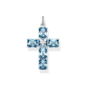 Thomas Sabo Sparkling Heitage Anhänger Kreuz große blaue Steine mit Stern PE880-644-1 bei Juwelier am Schloss in Schwetzingen Baden-Württemberg