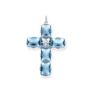 Thomas Sabo Sparkling Heitage Anhänger Kreuz große blaue Steine mit Stern PE881-644-31 bei Juwelier am Schloss in Schwetzingen Baden-Württemberg