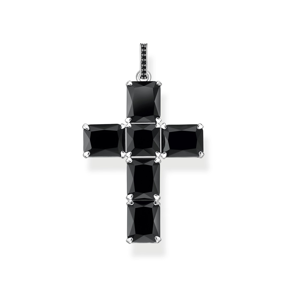 Thomas Sabo Sparkling Heitage Anhänger Kreuz schwarze Steine PE922-641-11 bei Juwelier am Schloss in Schwetzingen Baden-Württemberg