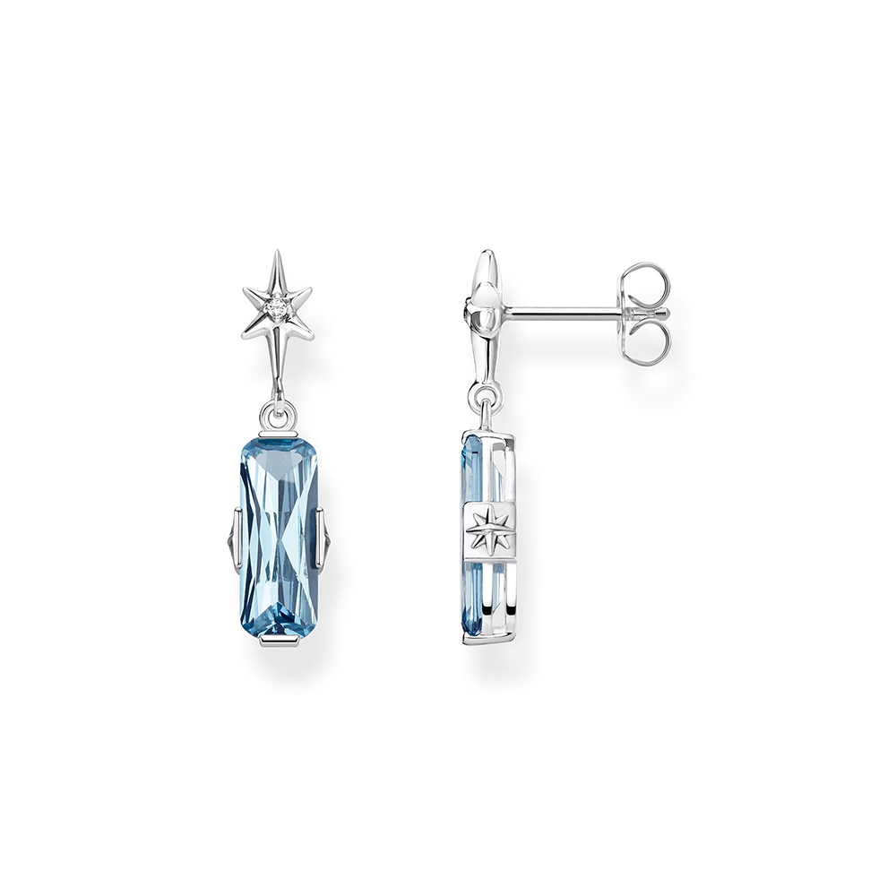 Thomas Sabo Sparkling Heitage Ohrstecker blauer Stein mit Stern H2107-644-1 bei Juwelier am Schloss in Schwetzingen Baden-Württemberg