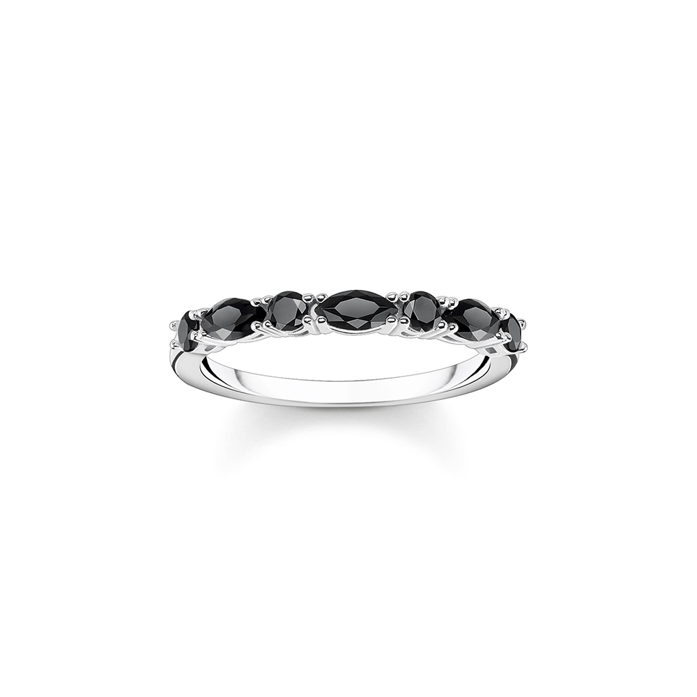 Thomas Sabo Sparkling Heitage Ring schwarze Steine silber TR2341-051-11 bei Juwelier am Schloss in Schwetzingen Baden-Württemberg