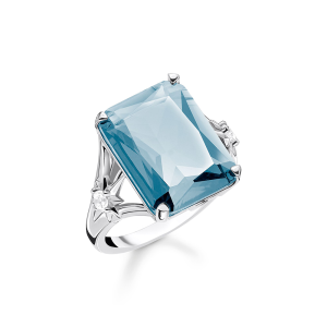 Thomas Sabo Sparkling Heitage Ring Stein blau groß mit Stern TR2261-644-31 bei Juwelier am Schloss in Schwetzingen Baden-Württemberg