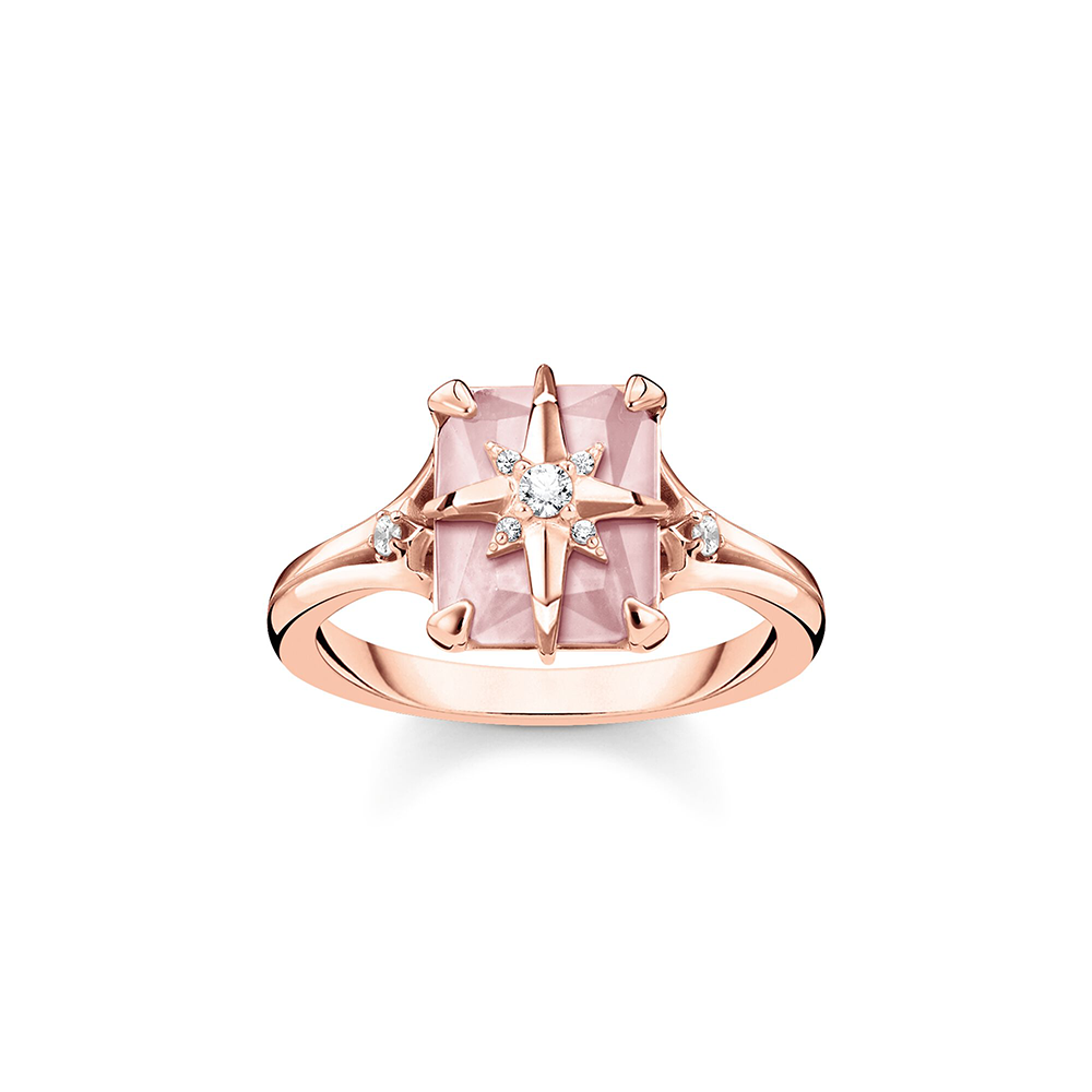 Thomas Sabo Sparkling Heitage Ring Stein rosa mit Stern TR2288-417-9 bei Juwelier am Schloss in Schwetzingen Baden-Württemberg