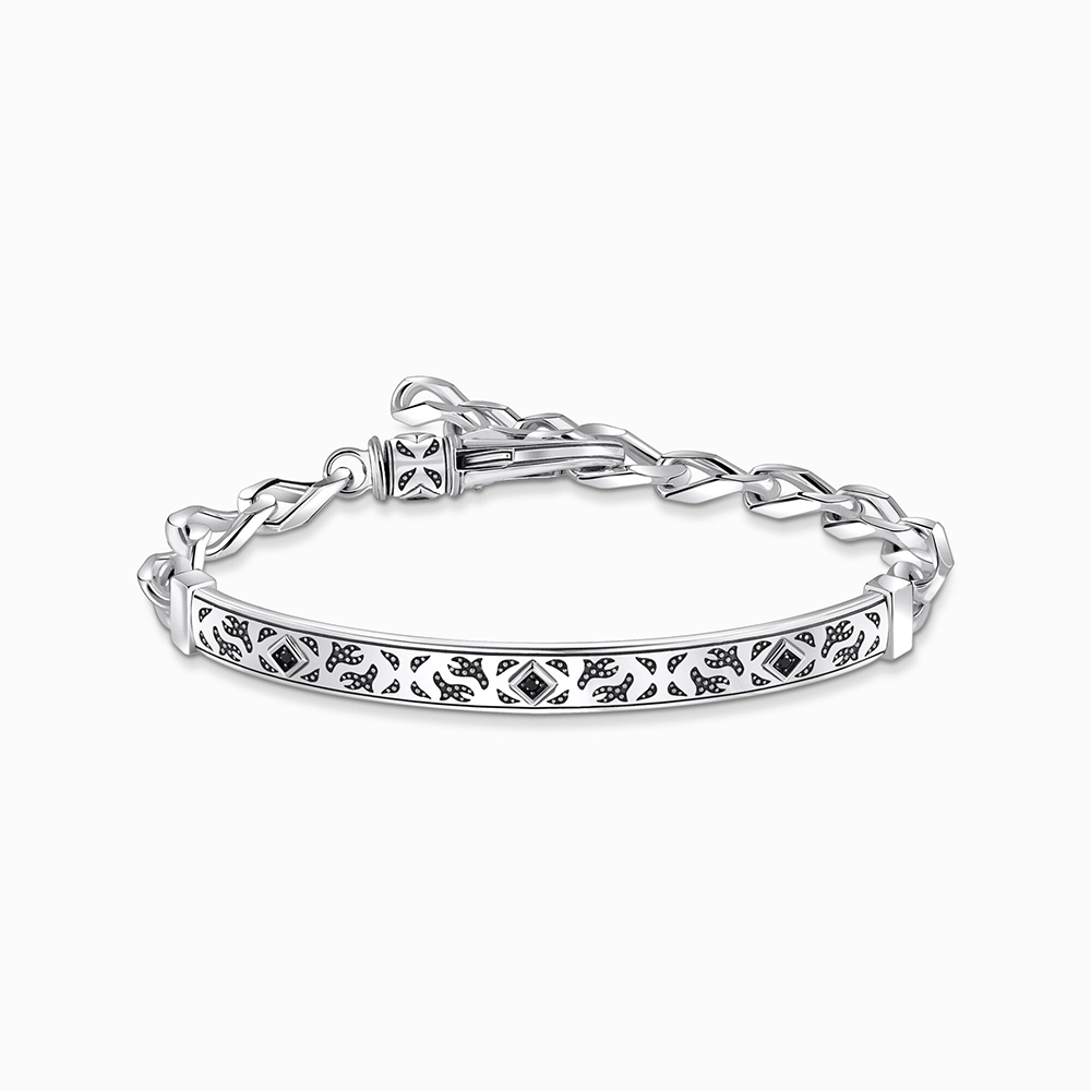 Thomas Sabo Sterling Silver Armband mit Fellmuster Silber geschwärzt A2146-643-21 bei Juwelier am Schloss in Schwetzingen Baden-Württemberg