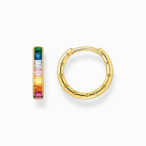 Thomas Sabo Rainbow Heritage Creolen mit bunten Steinen Pavé vergoldet CR668-996-7 bei Juwelier am Schloss in Schwetzingen Baden-Württemberg