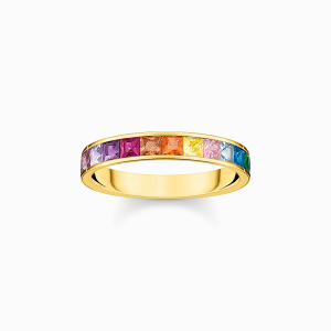 Thomas Sabo Rainbow Heritage Ring bunte Steine gold TR2403-996-7 bei Juwelier am Schloss in Schwetzingen Baden-Württemberg