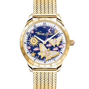 Thomas Sabo Damenuhr mit Schmetterlingen goldfarben WA0430-291-207 bei Juwelier am Schloss in Schwetzingen Baden-Württemberg