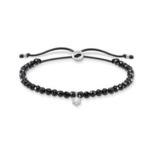 Thomas Sabo True Romance Armband mit schwarzen Onyx-Beads und weißem Stein Silber A1987-401-11 bei Juwelier am Schloss in Schwetzingen Baden-Württemberg