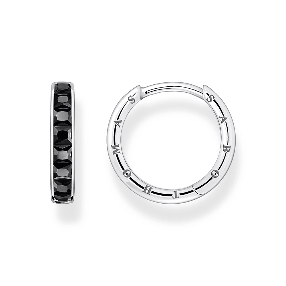 Thomas Sabo True Romance Creolen mit schwarzen Steinen Pavé Silber CR668-643-11 bei Juwelier am Schloss in Schwetzingen Baden-Württemberg