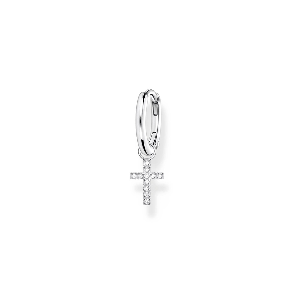 Thomas Sabo True Romance Einzel Creole mit Kreuz Anhänger silber CR709-051-14 bei Juwelier am Schloss in Schwetzingen Baden-Württemberg