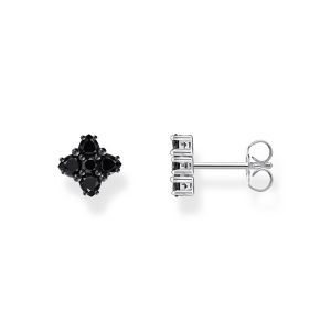 Thomas Sabo True Romance Ohrstecker in 4-eckigem Design mit schwarzen Steinen Silber geschwärzt H2171-643-11 bei Juwelier am Schloss in Schwetzingen Baden-Württemberg