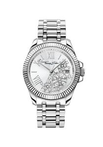 Thomas Sabo Damenuhr Blumen aus weißen Steinen WA0380-201-201 bei Juwelier am Schloss in Schwetzingen Baden-Württemberg