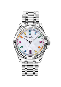 Thomas Sabo Damenuhr Divine Rainbow mit bunten Steinen silberfarben WA0394-201-201 bei Juwelier am Schloss in Schwetzingen Baden-Württemberg