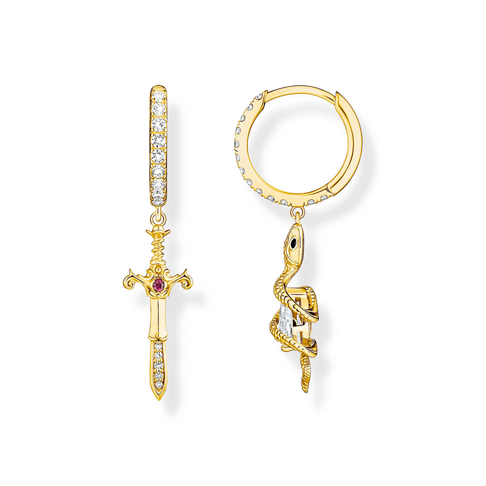 Thomas Sabo True Romance Creolen mit Anhänger Tempting Romance vergoldet CR750-995-7 bei Juwelier am Schloss in Schwetzingen Baden-Württemberg