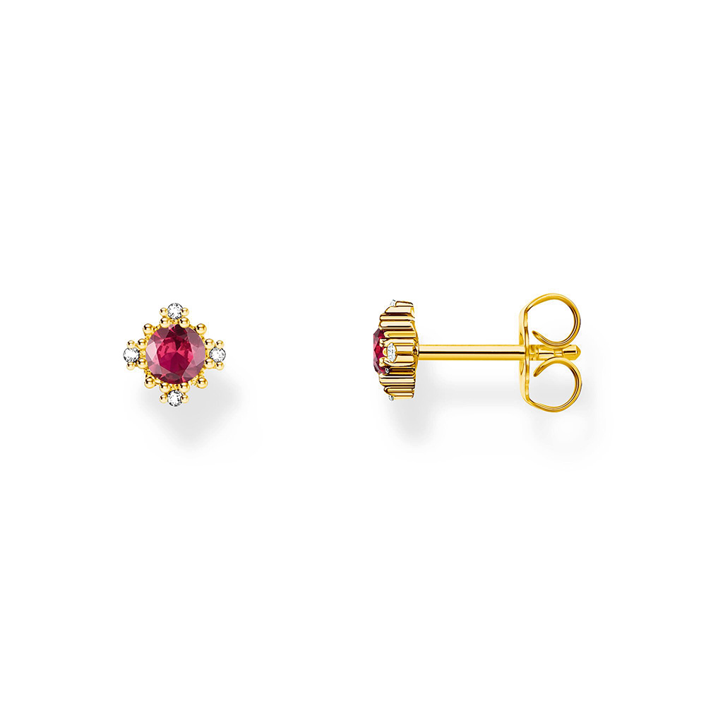 Thomas Sabo True Romance Ohrstecker Vintage mit rotem Stein vergoldet H2311-995-10 bei Juwelier am Schloss in Schwetzingen Baden-Württemberg