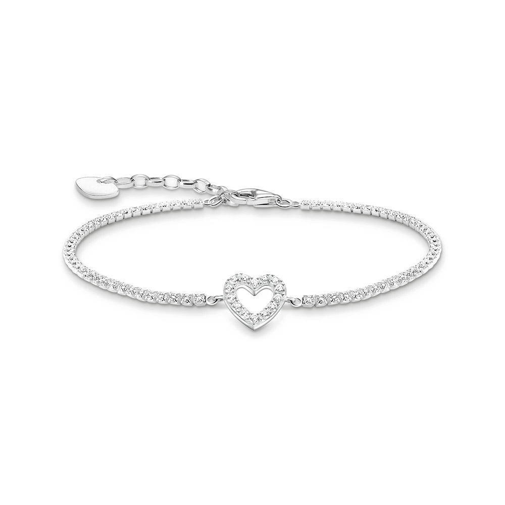 Thomas Sabo True Romance Tennisarmband Herz mit weißen Steinen Silber A2177-051-14 bei Juwelier am Schloss in Schwetzingen Baden-Württemberg