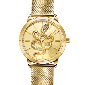 Thomas Sabo Damenuhr Schlange in 3D-Optik gelbgoldfarben WA0384-264-207 bei Juwelier am Schloss in Schwetzingen Baden-Württemberg